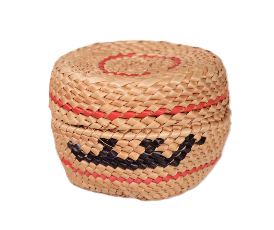 Makah Neah Bay Washington Lidded Basket
