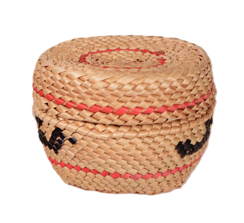 Makah Neah Bay Washington Lidded Basket