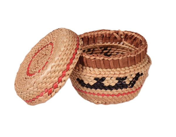 Makah Neah Bay Washington Lidded Basket