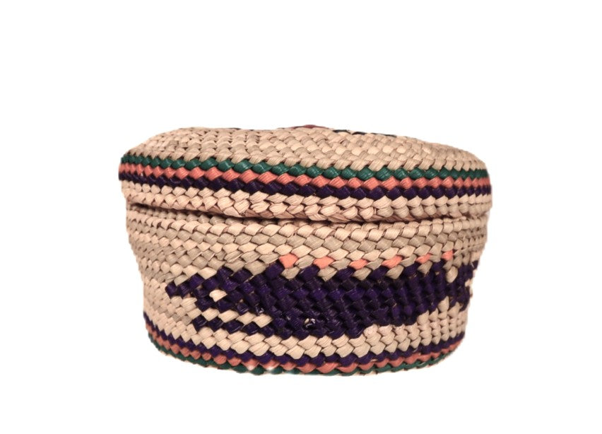 Makah Neah Bay Washington Lidded Basket