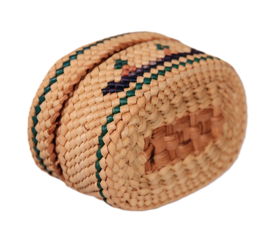 Makah Neah Bay Washington Lidded Oval Basket