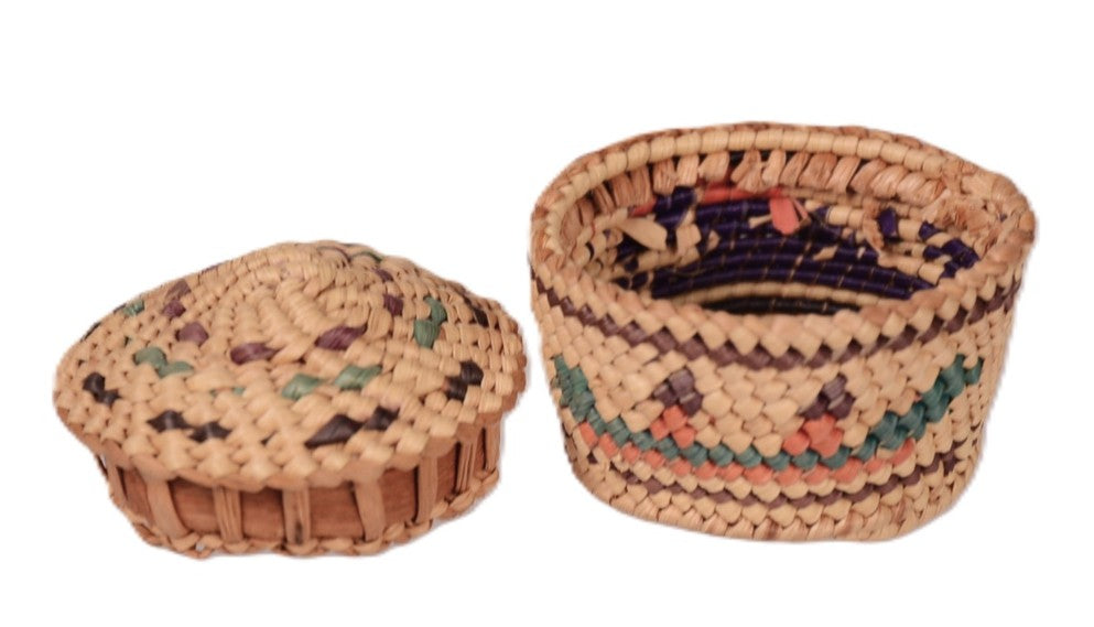 Makah Neah Bay Washington Lidded Basket