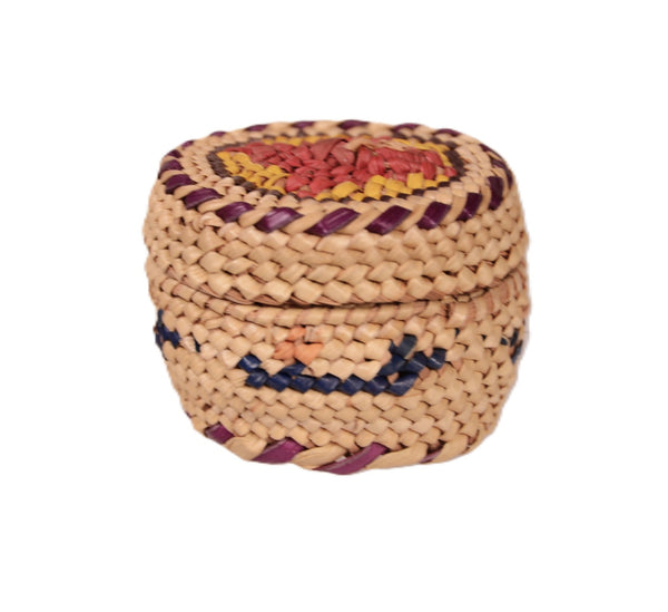 Makah Neah Bay Washington Lidded Basket