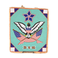 Plateau Flag Pictorial Beaded Pouch