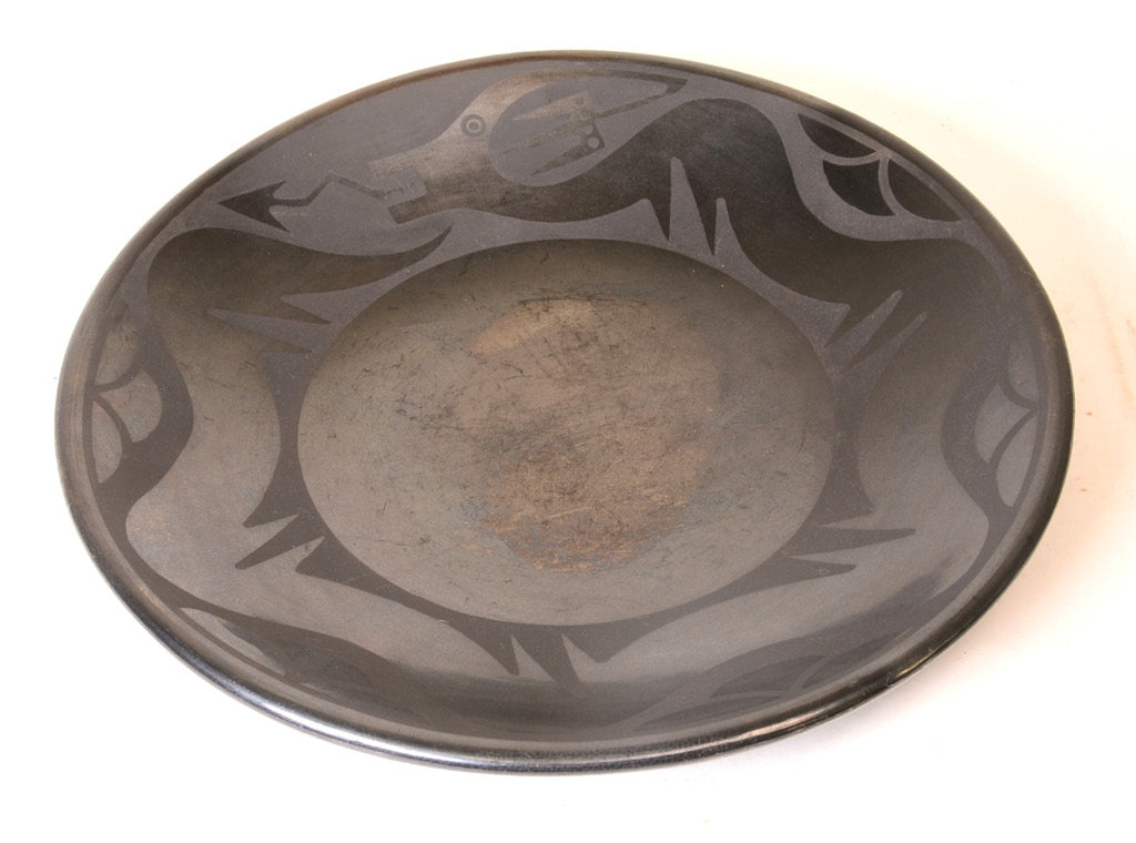 San Ildefonso Pueblo Plate Pottery By Maria & Popovi