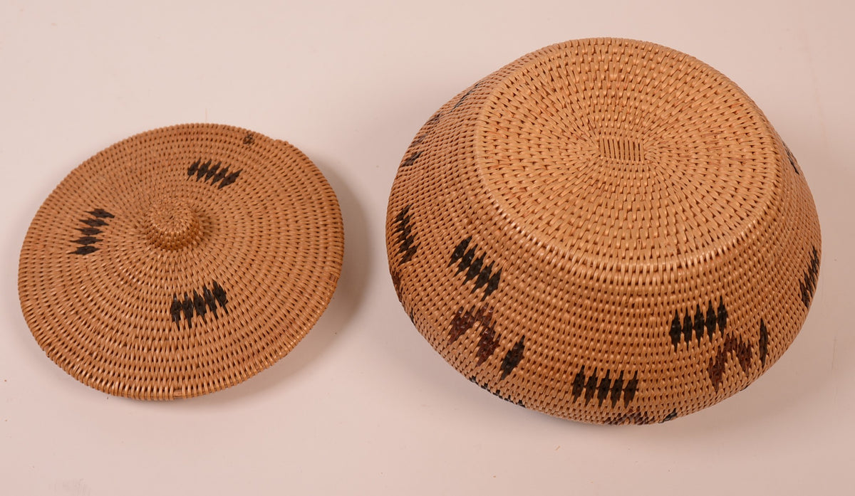 Washoe Polychrome Lidded Basket