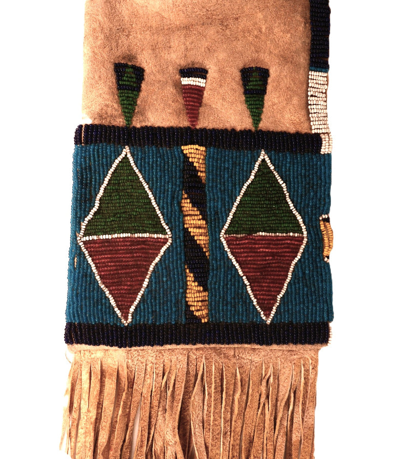 Plateau, Nez Perce Beaded Hide Tobacco Bag