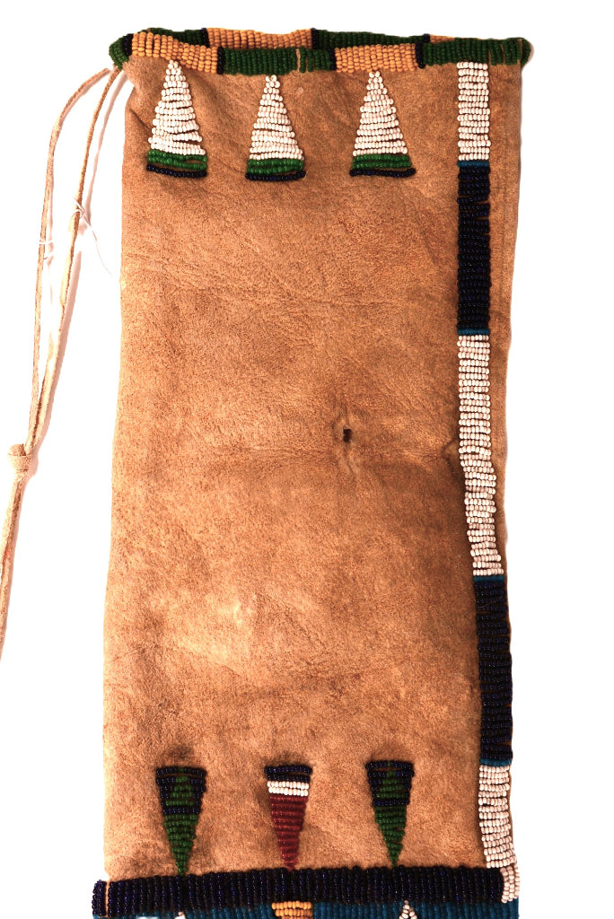 Plateau, Nez Perce Beaded Hide Tobacco Bag