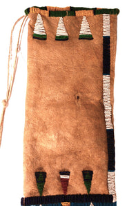 Plateau, Nez Perce Beaded Hide Tobacco Bag