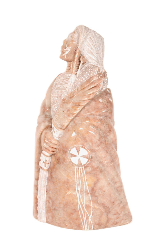 Navajo Alabaster Sculpture By Alvin K. Marshall