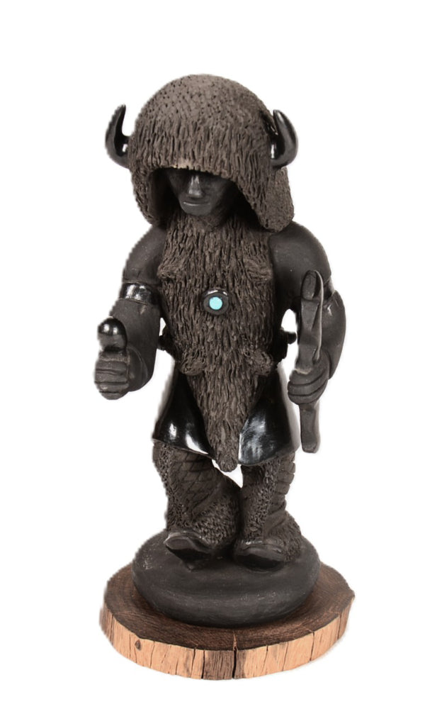Santa Clara Pueblo Sculpture Buffalo Dancer Pottery By Tony (Anthony) Padilla and Patty Padilla