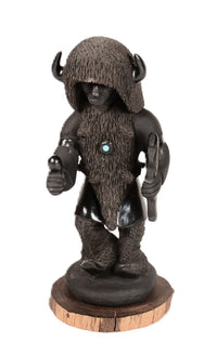 Santa Clara Pueblo Sculpture Buffalo Dancer Pottery By Tony (Anthony) Padilla and Patty Padilla
