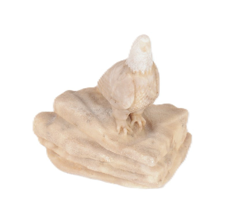 Navajo Alabaster Sculpture Eagle By Jim Harvey