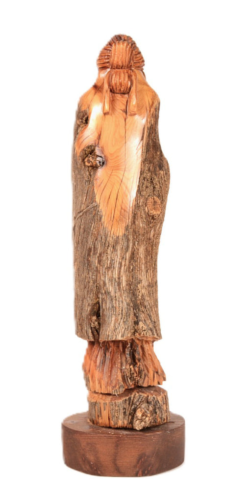 Navajo Wood Sculpture By Bernett Tohdacheeny