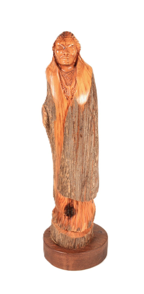 Navajo Wood Sculpture By Bernett Tohdacheeny