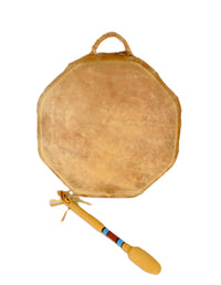 Plains Painted Drum Horse Head with Drum Stick and Handle