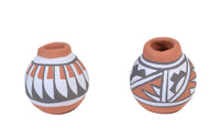 Jemez Pueblo Miniature Pottery By Mary Small Pair of 2