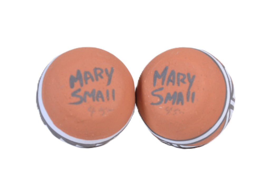 Jemez Pueblo Miniature Pottery By Mary Small Pair of 2