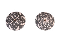 Acoma Pueblo Pottery Seed Jars By S J. Set of 2