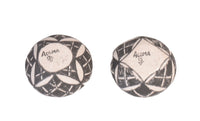 Acoma Pueblo Pottery Seed Jars By S J. Set of 2