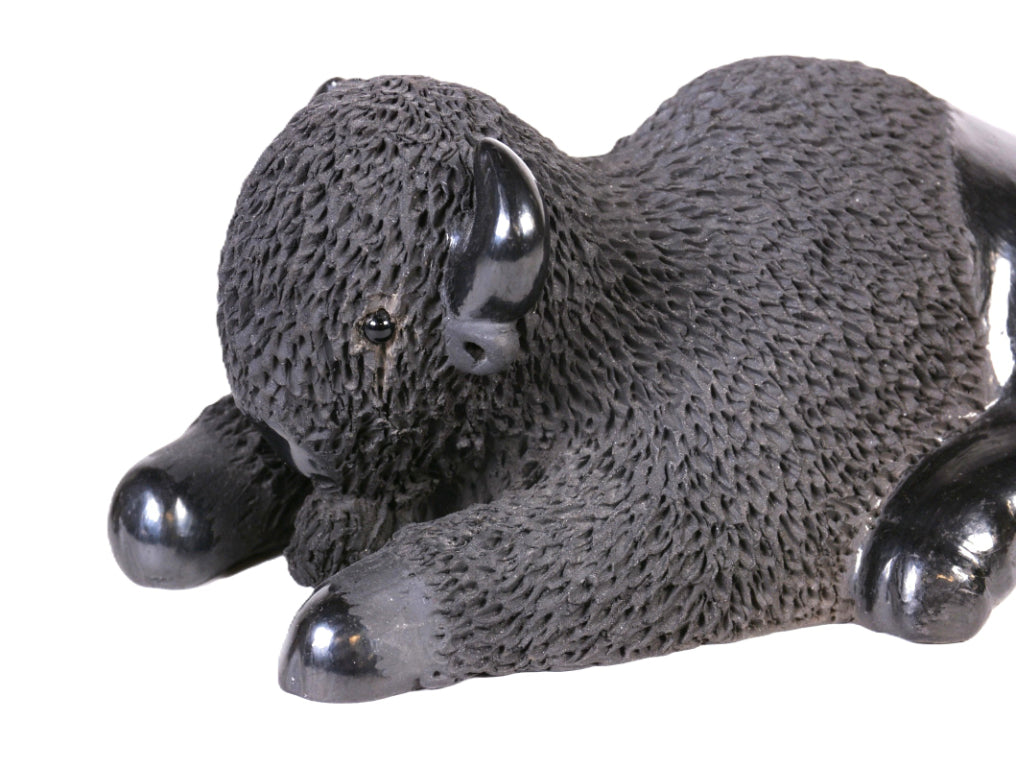 Santa Clara Pueblo Black Bison Pottery By Patty Padilla