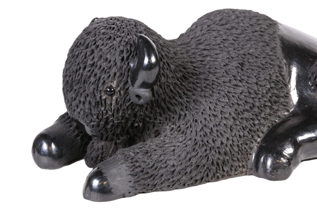 Santa Clara Pueblo Black Bison Pottery By Patty Padilla
