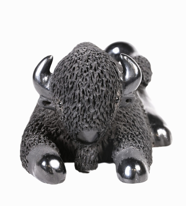 Santa Clara Pueblo Black Bison Pottery By Patty Padilla