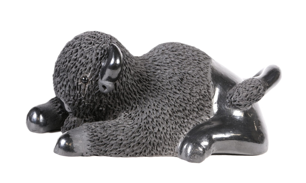 Santa Clara Pueblo Black Bison Pottery By Patty Padilla