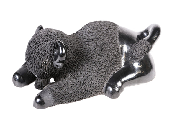 Santa Clara Pueblo Black Bison Pottery By Patty Padilla
