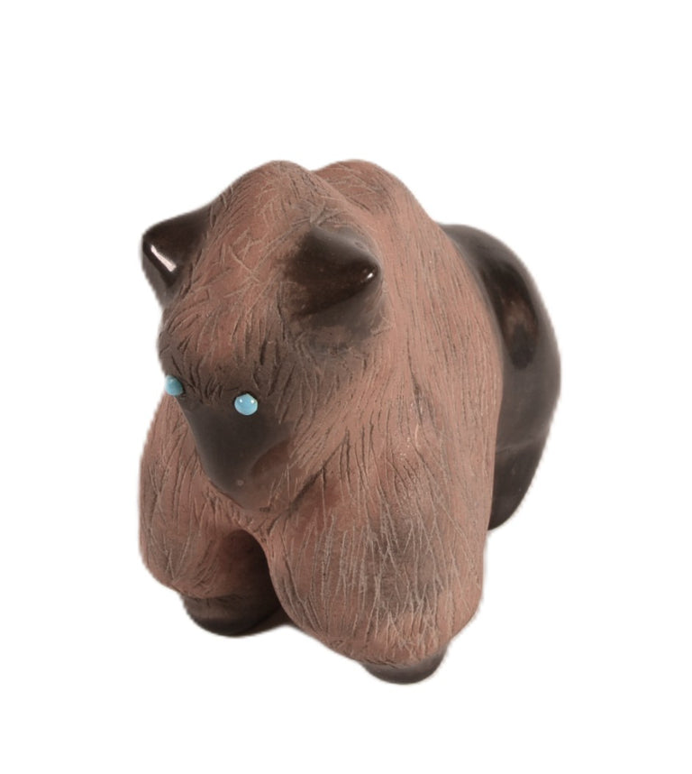 Santa Clara Pueblo Pottery Bison By Erun Naranjo