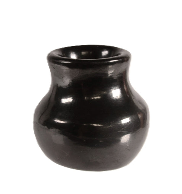 Santa Clara Pueblo Mini Olla Black Pottery By Anita Suazo