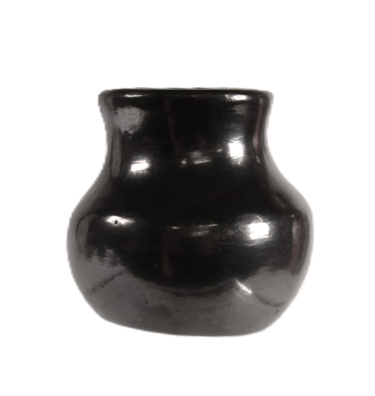 Santa Clara Pueblo Mini Olla Black Pottery By Anita Suazo