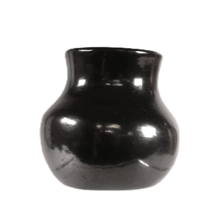 Santa Clara Pueblo Mini Olla Black Pottery By Anita Suazo
