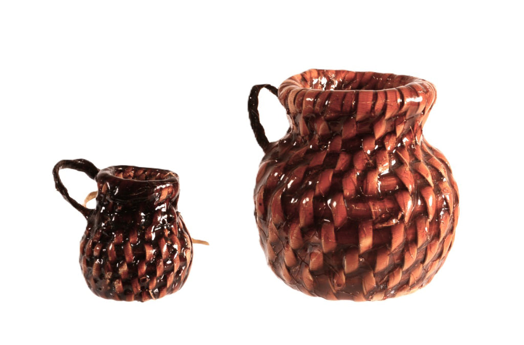 Apache Pine Pitched with Horsehair Lugs Tus Baskets