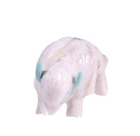 Zuni White Marble Bison Fetish