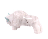 Zuni White Marble Bison Fetish