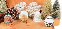 Jemez Pueblo Ceramic Ornaments Set of 4 incl. Bell by Mary Small
