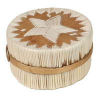 Ojibwa White Porcupine Quill Birch Bark Box