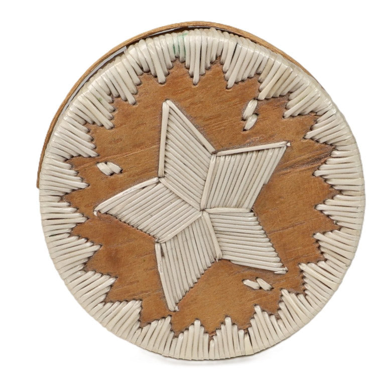 Ojibwa White Porcupine Quill Birch Bark Box