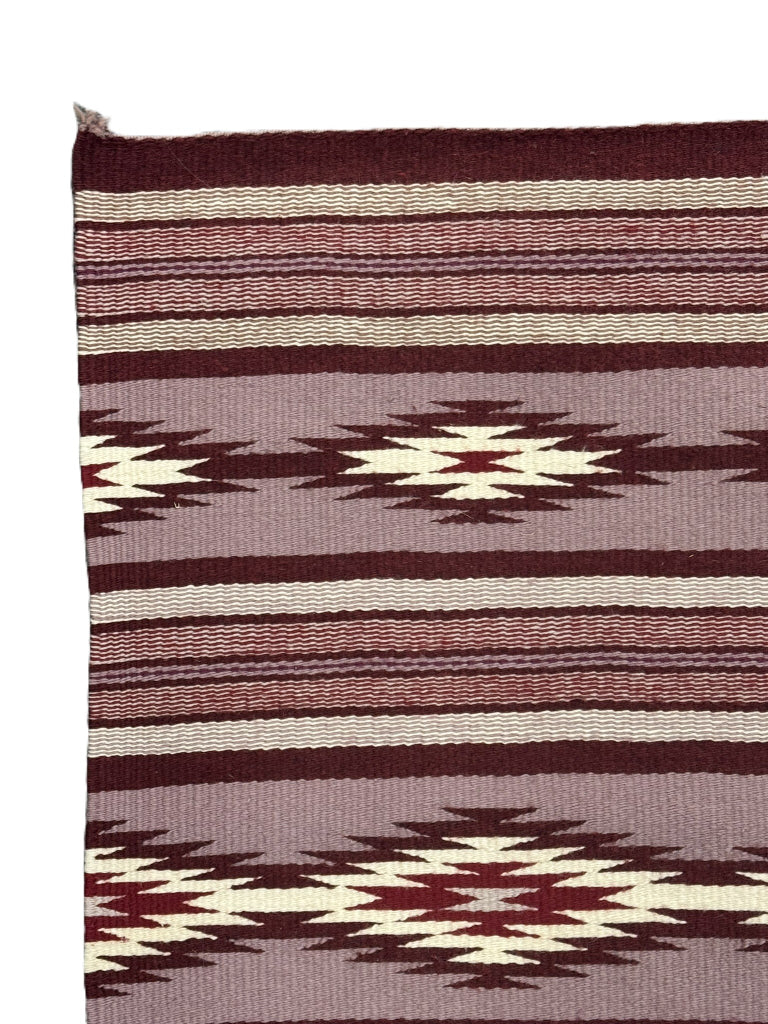 Navajo Rug  Crystal Classic Revival Banded with Wavy lines