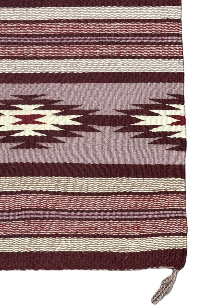 Navajo Rug  Crystal Classic Revival Banded with Wavy lines