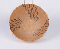 Fine Panamint Basketry Polychrome Bowl ; Stepped lighting or Water motif