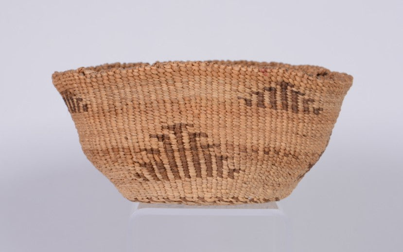 Klamath Basket Bowl; Quail on the Mountain Top design