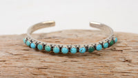 Zuni Row Turquoise Dot Bracelet