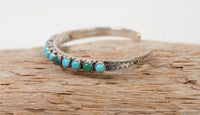 Zuni Row Turquoise Dot Bracelet
