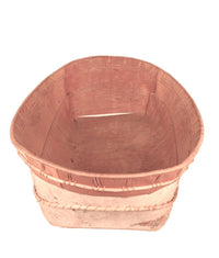 Extra Large Ojibwa Oval Shaped Birch Bark Basket