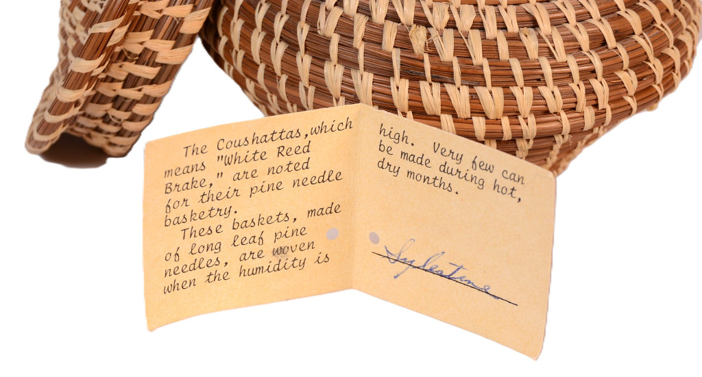 Coushatta Pine Needle Basket with Lid