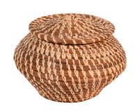 Coushatta Pine Needle Basket with Lid
