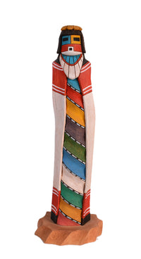 Hopi Pueblo Kachina White Chin Maiden Doll By Mike Collateta