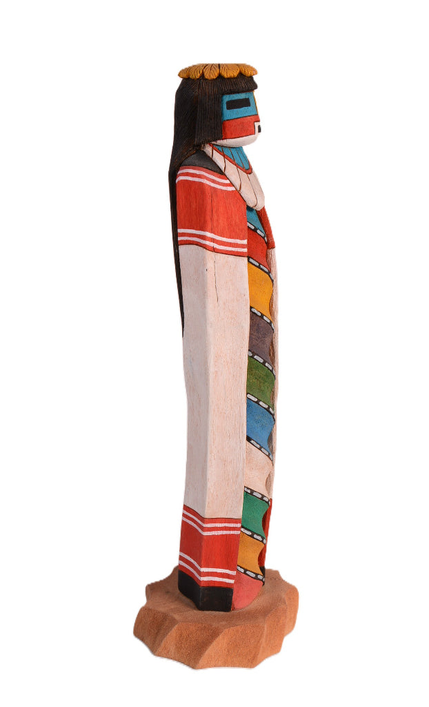 Hopi Pueblo Kachina White Chin Maiden Doll By Mike Collateta